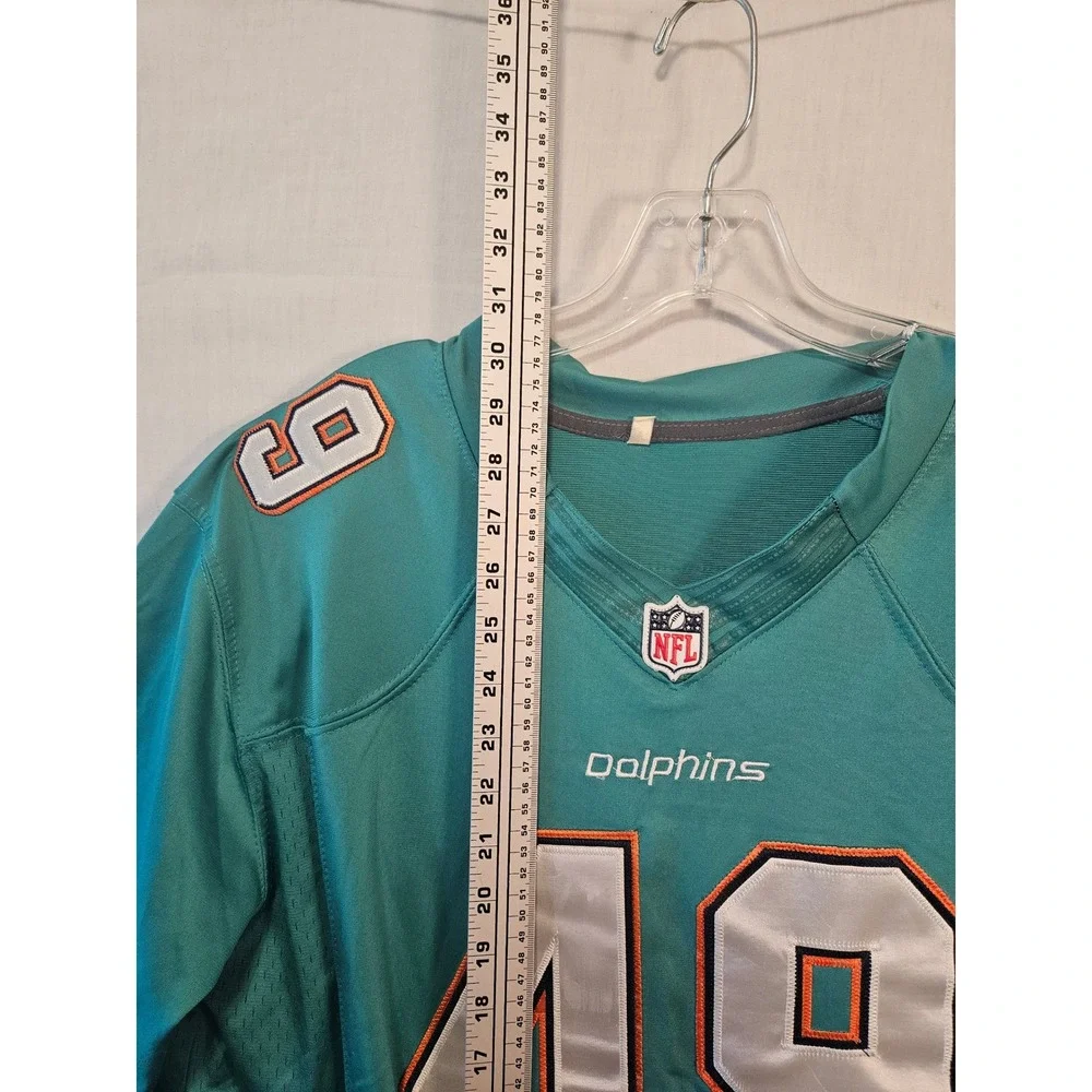 Nike Miami Dolphins Huth 49 On Field Jersey Mens Large Aqua Teal NFL Football